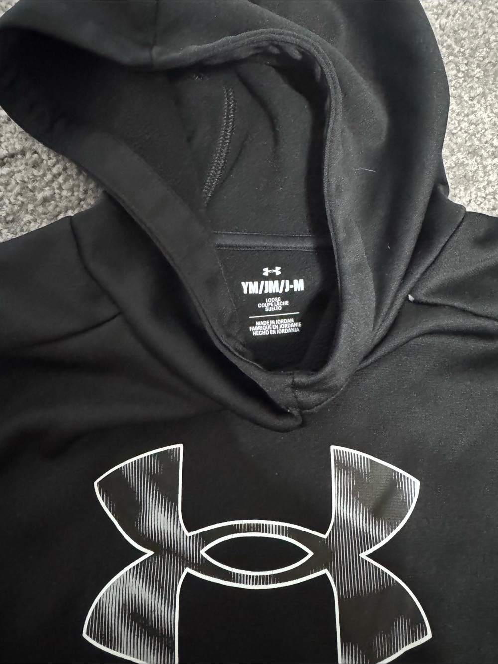 Boys Black Under Armour Hoodie - Picture 2 of 2